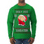 Ugly Ass Sweater Funny Santa Claus Butt Xmas Ugly Christmas Sweater Mens Long Sleeve Shirt