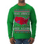 Make America Red Again USA Map Trump 2024 MAGA Ugly Christmas Sweater Mens Long Sleeve Shirt