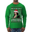 This Is My Ugly Sweater Funny Santa Kamala Harris Ugly Christmas Sweater Mens Long Sleeve Shirt