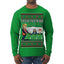 Tis the Season to Take Out the Garbage President Trump Ugly Christmas Sweater Mens Long Sleeve Shirt