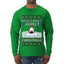 Have a Holly Jawlly Christmas, Cute Shark, Ugly Christmas Sweater Mens Long Sleeve Shirt