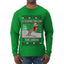 Dachshund Through The Snow, Cute Dog Christmas Sweater, Ugly Christmas Sweater Mens Long Sleeve Shirt