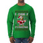 F-CAW-F IT'S CHRISTMAS, Ugly Christmas Sweater Mens Long Sleeve Shirt