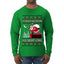 I Could Go Down All Night Long, Ugly Christmas Sweater Mens Long Sleeve Shirt