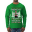 Finding My Happy Holiday, Ugly Christmas Sweater Mens Long Sleeve Shirt