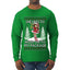 Hold My Package, Ugly Christmas Sweater Unisex Unisex Mens Long Sleeve Shirt