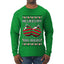 He Likes My Big Bulbs, Ugly Christmas Sweater Unisex Mens Long Sleeve Shirt