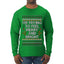 I'm Trying To Feel Merry And Bright, Ugly Christmas Sweater Unisex Mens Long Sleeve Shirt