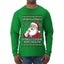 I'm Into Fitness Cookie In My Mouth Santa, Ugly Christmas Sweater Unisex Mens Long Sleeve Shirt