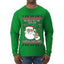 Be Nice To The Server Santa's Watching, Ugly Christmas Sweater Unisex Mens Long Sleeve Shirt