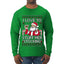 I Love To Stuff Her Stocking, Ugly Christmas Sweater Unisex Mens Long Sleeve Shirt