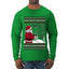 Santa Drone Show Reindeer, Ugly Christmas Sweater Unisex Mens Long Sleeve Shirt