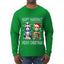Happy Hanukkat Meowy Christmas, Ugly Christmas Sweater Unisex Mens Long Sleeve Shirt