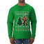 Squatching Through The Snow Bigfoot, Ugly Christmas Sweater Unisex Mens Long Sleeve Shirt
