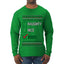 Naughty Nice, Irish, Irish Christmas, Ugly Christmas Sweater Unisex Mens Long Sleeve Shirt