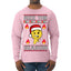 Rizz the Season Viral Internet Fire Emoji Face Meme Ugly Christmas Sweater Mens Long Sleeve Shirt