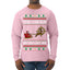 You Can Run But You Can't Hide Santa Sleigh Reindeer Ugly Christmas Sweater Mens Long Sleeve Shirt