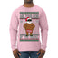 Ask Your Mom If I'm Real Funny Black Santa Claus Censored Ugly Christmas Sweater Mens Long Sleeve Shirt