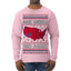 Make America Red Again USA Map Trump 2024 MAGA Ugly Christmas Sweater Mens Long Sleeve Shirt