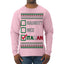 Naughty Nice Italian Funny Italians Italy Colors Ugly Christmas Sweater Mens Long Sleeve Shirt