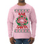 Hail Santa Funny Satanic Candy Devil Heavy Metal Satan Ugly Christmas Sweater Mens Long Sleeve Shirt