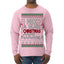 I Need a Huge Christmas Cocktail Funny Dirty Joke Drinking Ugly Christmas Sweater Mens Long Sleeve Shirt