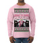 Daddy's Home Pink Suit, I'll Be Home for Christmas | Funny Santa Clause President Donald Trump Ugly Christmas Sweater Mens Long Sleeve Shirt