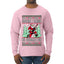 Should I Sleigh Or Should I Go, 80s Rock n' Roll Song, Electric Guitar, Ugly Christmas Sweater Mens Long Sleeve Shirt