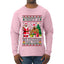 Here's A Big Package For You Black Santa Christmas Sweater, Ugly Christmas Sweater Mens Long Sleeve Shirt