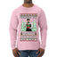 Finding My Happy Holiday, Ugly Christmas Sweater Mens Long Sleeve Shirt