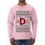 I Put The D In Reindeer, Ugly Christmas Sweater Unisex Mens Long Sleeve Shirt