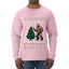 Squatching Through The Snow Bigfoot, Ugly Christmas Sweater Unisex Mens Long Sleeve Shirt