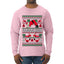 Namasleigh, Namaste Yoga Santa Claus, Ugly Christmas Sweater Unisex Mens Long Sleeve Shirt