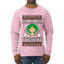 Ho Ho Ho Homerun, Baseball Fan Christmas Design, Ugly Christmas Sweater Unisex Mens Long Sleeve Shirt