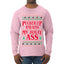 Pucker Up And Kiss My Jolly Ass, Ugly Christmas Sweater Unisex Mens Long Sleeve Shirt