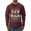 To The Windows To The Walls Till Santa Decks These Halls, Ugly Christmas Sweater Unisex Mens Long Sleeve Shirt