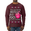 You Can Take Me Hot to Go, Hot Cocoa Viral Song Pop Music Ugly Christmas Sweater Mens Long Sleeve Shirt