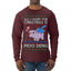 All I Want for Christmas is Moo Deng Cute Pygmy Hippo Ugly Christmas Sweater Mens Long Sleeve Shirt