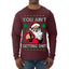 You Ain't Getting Shit Funny Santa Claus Ugly Christmas Sweater Mens Long Sleeve Shirt