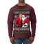 Santa's Favorite President Red Suit Trump Ugly Christmas Sweater Mens Long Sleeve Shirt