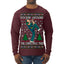 Rockin Around the Christmas Tree Raygun Viral Breakdancer Ugly Christmas Sweater Mens Long Sleeve Shirt