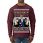 Doge F Around and Find Out Donald Trump Elon Vivek MAGA Ugly Christmas Sweater Mens Long Sleeve Shirt