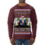 Doge Elf Around and Find Out Trump Elon Vivek MAGA Ugly Christmas Sweater Mens Long Sleeve Shirt