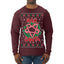 Hail Santa Funny Satanic Candy Devil Heavy Metal Satan Ugly Christmas Sweater Mens Long Sleeve Shirt