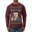 Watch It Santa Funny Paulie Italian Mafia TV Show Ugly Christmas Sweater Mens Long Sleeve Shirt
