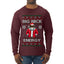 Big Nick Energy, Funny Humor, Ugly Christmas Sweater Mens Long Sleeve Shirt