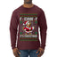F-CAW-F IT'S CHRISTMAS, Ugly Christmas Sweater Mens Long Sleeve Shirt