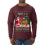 Here's A Big Package For You Black Santa Christmas Sweater, Ugly Christmas Sweater Mens Long Sleeve Shirt