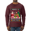 Here's A Big Package For You Santa Christmas Sweater, Ugly Christmas Sweater Mens Long Sleeve Shirt