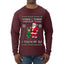 When I Think About You I Touch My Elf, Ugly Christmas Sweater Mens Long Sleeve Shirt